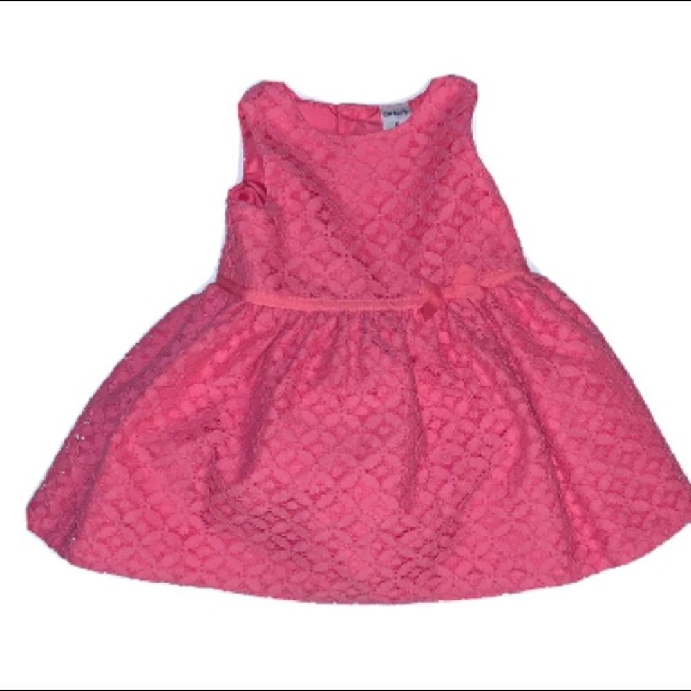 Girls Carter's Pink Lace Dress Size 6 Months